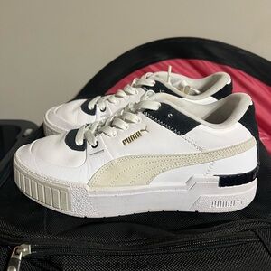 Puma White and Cream Sneakers